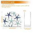 thumbnail image 3 of Beach Coastal Starfish Navy Blue and Turquoise Acrylic Napkin Holder Tissue Paper Clear Tabletop Dispenser Dining Room Bathroom Party Hotel, 3 of 8