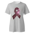 thumbnail image 4 of TSADFHJI Chandail en Molleton Ras du Cou pour Femmes Graphique T-Shirt Imprimé Cancer pour Femmes Publicité Internationale Lune Manches Courtes m Gris, 4 of 5