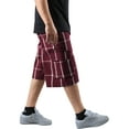 thumbnail image 2 of Ma Croix Men's Checkered Loose Fit Plaid Cargo Shorts, 2 of 5