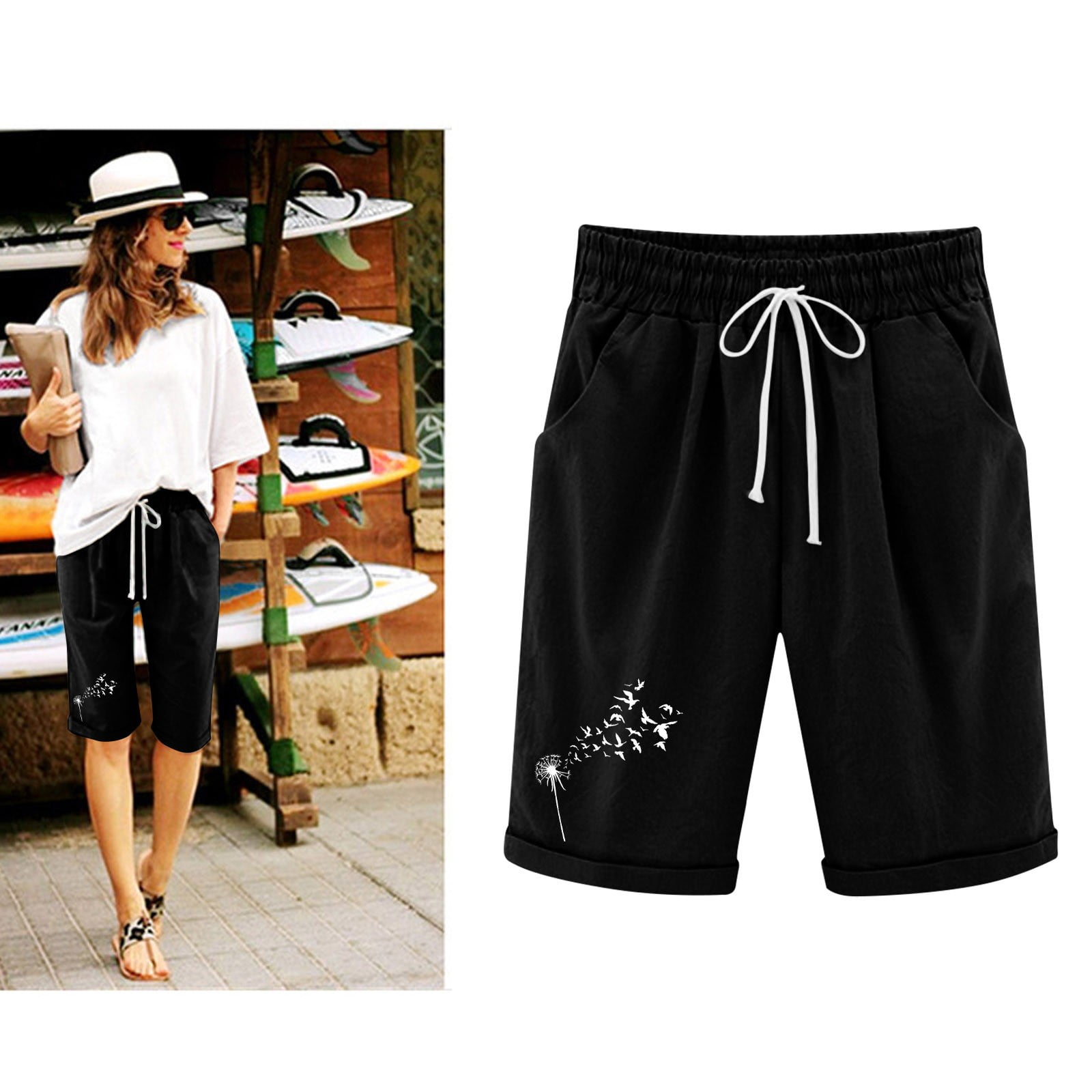 VEKDONE Sales Today Clearance Prime Women's Loose Fit Cotton Linen