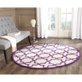 thumbnail image 2 of SAFAVIEH Cambridge Liz Geometric Wool Area Rug, Ivory/Purple, 8' x 10', 2 of 9