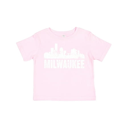 

Inktastic Milwaukee Skyline Grunge Gift Toddler Boy or Toddler Girl T-Shirt