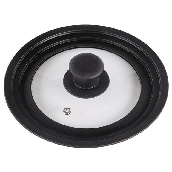 Universal Lid for Pots,Pans and Skillets - Tempered Glass with Heat Resistant Silicone Rim Fits 16-18-20 cm Diameter Cookware