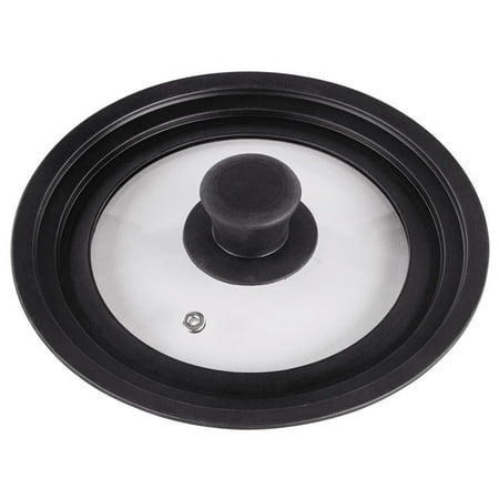 

Universal Lid for Pots Pans and Skillets - Tempered Glass with Heat Resistant Silicone Rim Fits 16-18-20 cm Diameter Cookware
