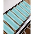 thumbnail image 3 of Farmhouse Teal Stair Treads Non Slip for Steps White Stripe 4 Pcs Reusable Adhesive Stair Runner Mats for Dogs Elders Carpet Treads Rugs for Staircase 8x30 In, 3 of 7