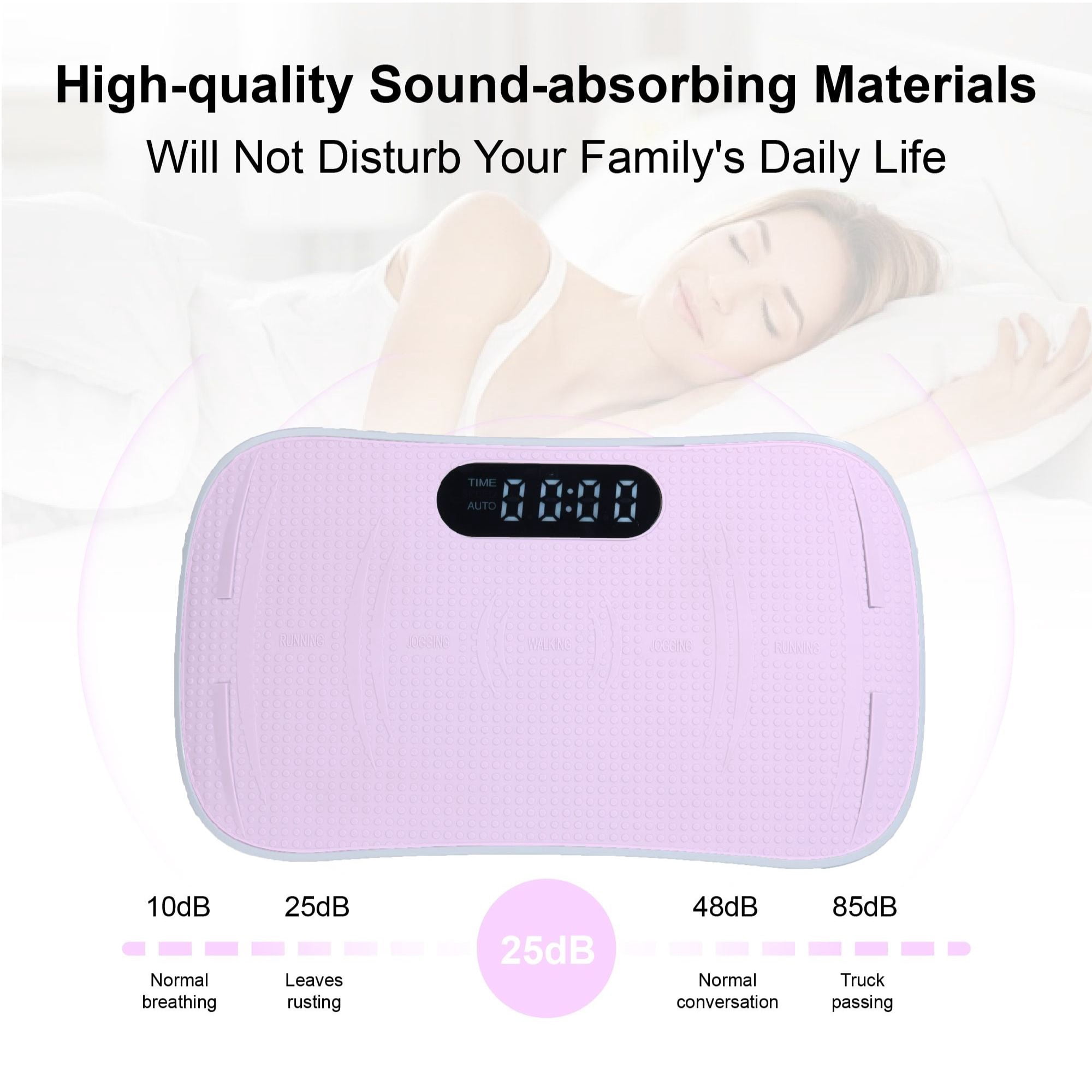Crazy Fitness Vibration Platform: 10-Speed Smart Body Shaker & Fat Burner - Pink