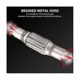 thumbnail image 1 of 2 Pcs Exhaust Flex Pipe Stainless Steel Double Braid 2 X 6 Inch With Ends 10 Inch Long, 1 of 5