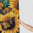 thumbnail image 3 of Patifu Sunflowers Butterfly Bathroom Decor Set with Hooks, Graphic Print Polyester Stylish Washable Shower Curtain for Bathroom, 100% Polyester Fiber, Pack of 1 36"x72, 3 of 7