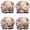 Pioneer Flower Floral-1, variant on Shower Caps,Pioneer Flower Floral Print Pattern Waterproof Shower Cap for Women 4 Pieces,Double Reusable Hair Cover for Shower PEVA Elastic Stretch Hem
