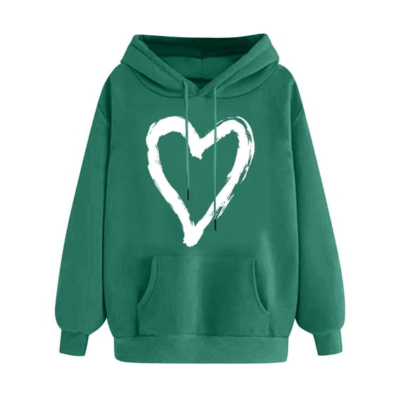 Oversized Sweatshirts Valentines Womens Cute Heart Hoodies Pullover Casual Fashion Holiday Outfits