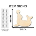 thumbnail image 2 of Unfinished Wood Seal Shape - Craft - up to 36" DIY 46" / 3/4", 2 of 3