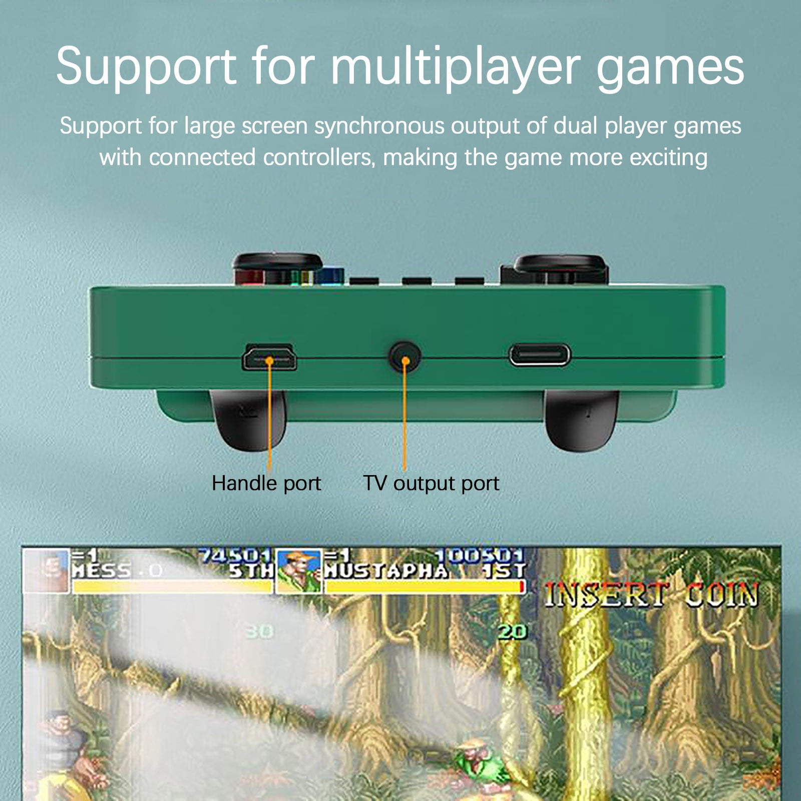 LWITHSZG X6 HD Handheld Video Game with 125 mb Memory, Green