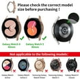 thumbnail image 6 of KOMI Genuine Leather Band with Case Compatible with Samsung Galaxy Watch 4 & 5& 6 40mm 44mm with Glitter Screen Protector Case,Metal 20mm Leather Watch strap for Women Gray/Silver, 6 of 6