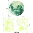thumbnail image 2 of Pegatinas luminosas (verdes), 435 piezas de pegatinas luminosas de estrellas, pegatinas luminosas de luna fluorescente, para dormitorio infantil y guardería, 2 of 5