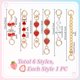 thumbnail image 4 of Cadena extensora para bolso de 6 estilos, de 5,9 a 8 pulgadas, con correas cortas, dijes para bolso con hebillas doradas y colgantes de corazón de cereza., 4 of 5