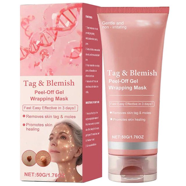 Tag & Blemish Peel-Off Gel Wrapping Mask, Overnight Wrappping Peel-Off Facial Mask, Natural Verruca Treatment Face Mask
