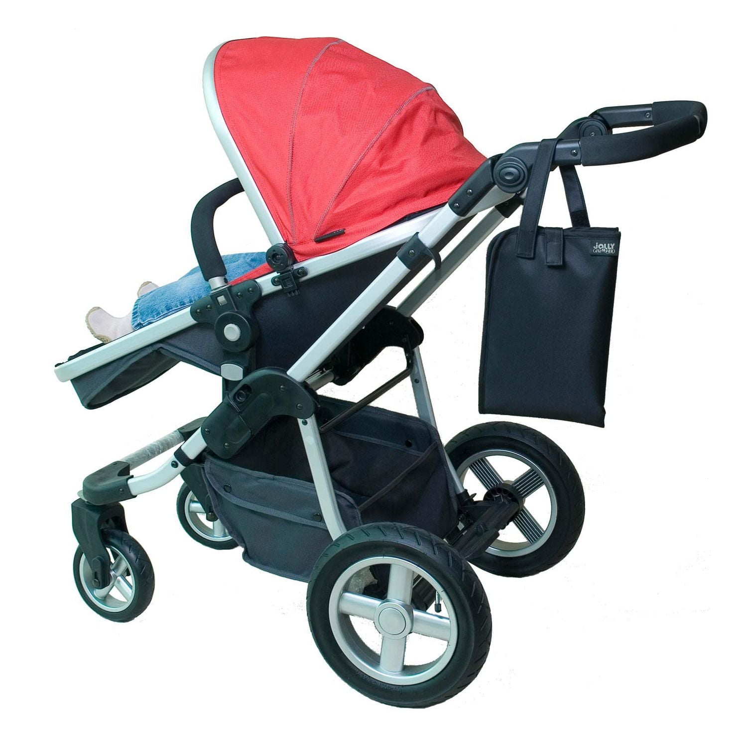 Jolly Jumper Change Eze Pad with Carry Handle | Portable Changing Pad with 2 Zippered Pockets | Easy-Wipe Surface & Stroller Attachment, Easy wipe surface