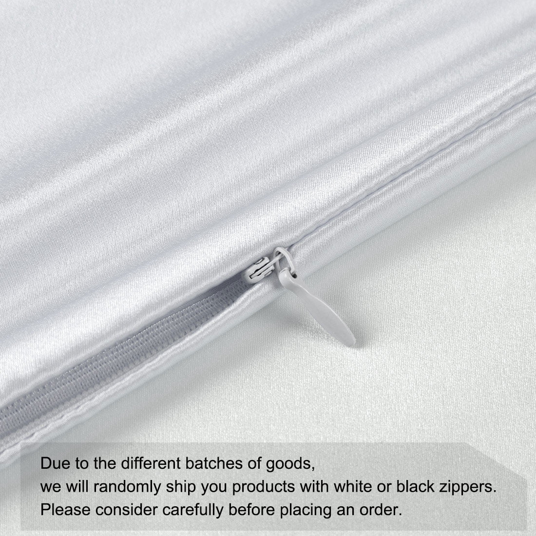 PiccoCasa Silk Pillowcase for Hair and Skin, 22 Momme Silk Pillow Cases Covers with Zip King Silver