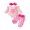 Pink, variant on RUINIXCW Baby Girl Fall Outfit Crew Neck Long Sleeve Romper Pants Bow Headband 3Pcs
