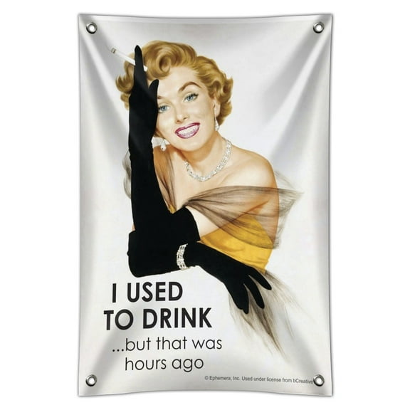 I Used to Drink but that Was Hours Ago Funny Humor Home Business Office Sign
