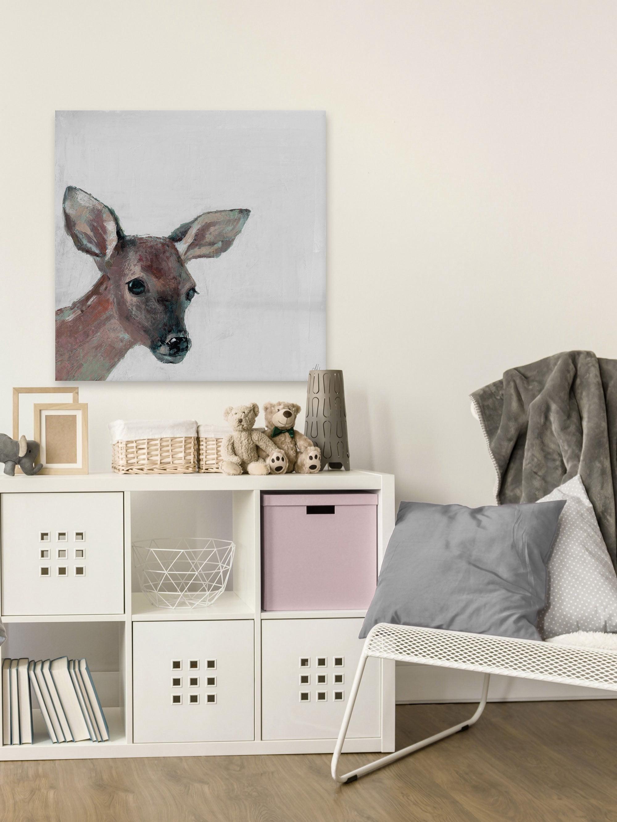 Marmont Hill Bonjour Fawn II Canvas Wall Art