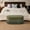 Green + Foam + Metal, variant on Green Oval Storage Ottoman, Upholstered Lift-Top Footrest - 39"L x 16"W x 17"H with Fringe