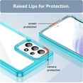 thumbnail image 4 of Case for Samsung Galaxy A53 Case Slim Dropproof [Defend from Drop/Scratch/Slip/Fingerprint] Clear Acrylic Hard Back Soft TPU Bumper Hybrid Phone Cover for Samsung A53 5G-Crystal Blue, 4 of 15