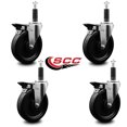 thumbnail image 2 of 5 Inch Phenolic Swivel 1 Inch Expanding Stem Caster Set with Brake SCC, 2 of 2