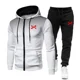 thumbnail image 3 of Chándal de moda con capucha para hombre, conjunto de ropa deportiva para gimnasio, correr, traje de invierno, 2024, 3 of 5