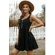 thumbnail image 2 of ABPHQTO Minivestido negro con volantes a capas para mujer, 2 of 5