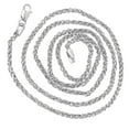 thumbnail image 2 of 14K Solid White Gold 2.1mm Wide Round Wheat Chain 16 Necklace with Lobster Clasp, 2 of 3