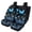 Blue Butterfly Flower Print, variant on Uourmeti Coconut Tree Pattern Car Seat Covers Full Set 3 Pieces, Car Seat Cover Sets Polyester Breathable Stretchy for Cars Sedans Vans