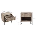 thumbnail image 4 of Pemberly Row Commode Standard à 3 Tiroirs en 2 Pcs et Table de Nuit 1.0 en Gris Pâle, 4 of 20