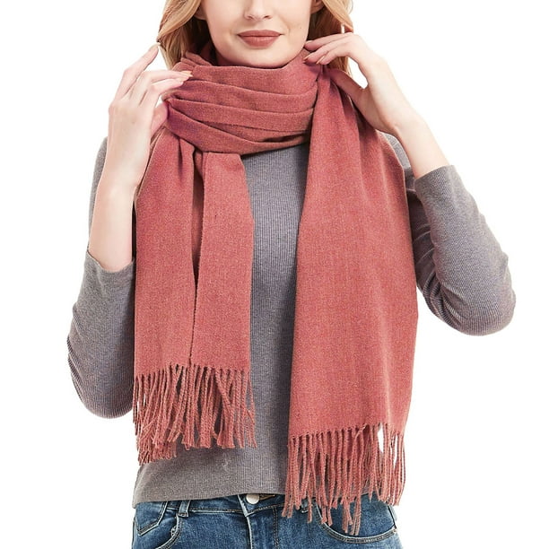 Cameland Women's Winter Scarf Fashion Warm Tassel Knitted Scarves Long  Solid Color