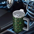 thumbnail image 6 of Green Christmas Tree and Star Pattern Tumbler with Handle and Lid,40oz Double Wall Vacuum Insulated Tumbler,Cups Gift for Women and Men, 6 of 7