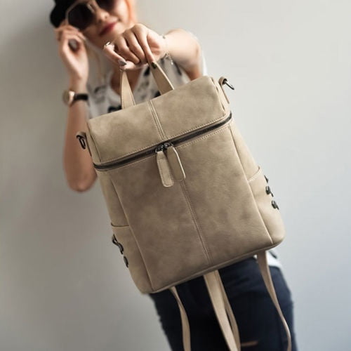 simple leather backpack