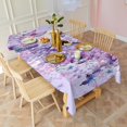 thumbnail image 3 of Purple Butterfly Flower Pattern Rectangle Tablecloth 60"x120",Waterproof Polyester Rectangle Table Cloth, Wipeable Spillproof Polyester Tablecloth for Dining, Camping, Indoor and Outdoor, 3 of 6