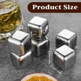 thumbnail image 2 of Paquete de 24 Cubitos de Hielo de Acero Inoxidable, Piedras de Whisky Reutilizables de Metal, Rocas Refrescantes con Pinzas para Hielo., 2 of 7
