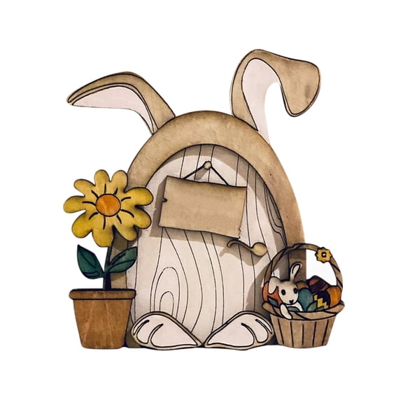 Fairy Door for Wall Wooden Fairy Garden Decor Whimsical Wall Art Easter Decorations for Home Bedroom Wall Decor and Art Mushroom Garden Decor Indoor Outdoor Home Decor Pack of 1