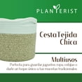 thumbnail image 2 of Planterist Cesta Organizadora Chica Tejida – Algodón Lavable, Plegable y Portable – Multiusos 19.5x17.5 cm para Almacenaje, Decoración y Ropa Sucia (Tulum), 2 of 9