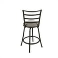 Mainstays Indoor Adjustable 24" or 29" Swivel Barstool, Grey Microfiber