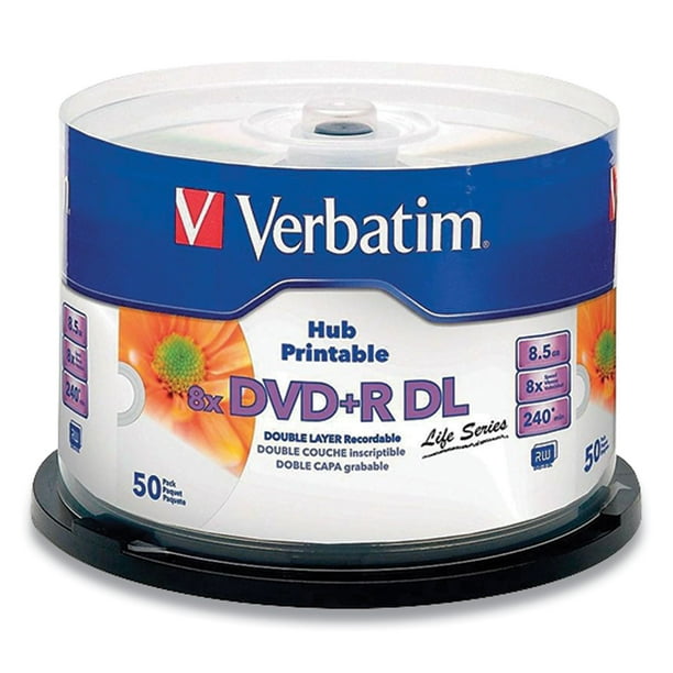 Dvd R Dl Lifeseries Printable Disc 8 5 Gb 8x Spindle White 50 Pack Walmart Com Walmart Com