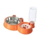 thumbnail image 3 of Comedero para perros y gatos, juego de cuencos de agua y comida para mascotas, suministros para animales pequeños, plato bebedero, dispensador de agua Naranja, 3 of 8