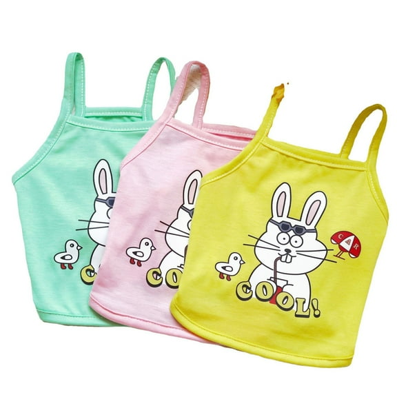 Happy Date 1Pack Dog Shirts Cooling T Shirt Lightweight Soft Tank Top Breathable Stripe Doggie Vest Summer Dog Clothes for Small Dogs