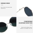 thumbnail image 2 of 2 Pack Vintage Round Sunglasses for Men and Women UV400 Protection Outdoor Shades with Gold+Rose Gold +0.50 Magnification Frame, 2 of 6