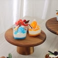 thumbnail image 6 of Wood Cake Stand Cheese Board Snack Tray Platter Cupcake Holder Multifunctional Round for Wedding Anniversaries Birthday Celebration Table , 20cm, 6 of 7