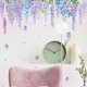 thumbnail image 2 of Hanging Vine Wall Decals Purple Plants Leaves Wall Stickers Flower Butterflies Wall Decor for Girls Women Bedroom Living Room, 2 of 5