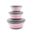 thumbnail image 1 of Tableware Stainless Steel Bowl 3Pcs Folding Bowl Outdoor Camping Tableware Sets Lunch Box Portable Bowl with Lid, 1 of 3