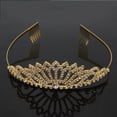 thumbnail image 5 of Corona de princesa opcional de oro y plata, banquete de boda, gran corona de diamantes de imitación, accesorios de boda, 5 of 5