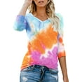 thumbnail image 1 of T-shirt Henley à Manches Courtes/longues pour Femmes, Décontracté, Basique, 1 of 3